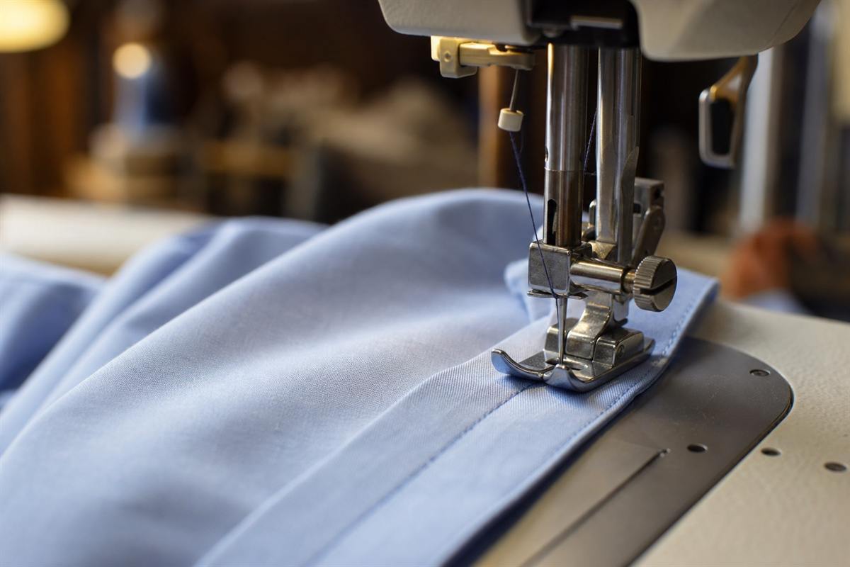 Sewing machine detail in the atelier